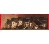 1art1 Honoré Daumier Póster Impresión Artística con Marco (Plástico) - Los Abogados (91 x 30cm)