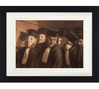 1art1 Honoré Daumier Póster Los Abogados Cuadro Enmarcado con Fine Passepartout | Cuadros De Pared | En Un Marco De Imagen 40x30 cm