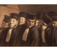 1art1 Honoré Daumier Póster Los Abogados Póster Impresión Artística 80x60 cm