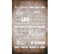 1art1 Inspiración Póster Be Yourself, Live The Life You Have Imagined Cartel 91x61 cm