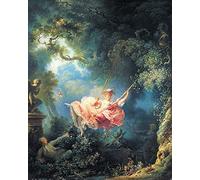 1art1 Jean-Honoré Fragonard Póster Impresión En Lienzo Los Felices Azares del Columpio, 1767 Cuadro En Bastidor De Camilla De Madera | Mural XXL | Imagen 50x40 cm