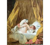 1art1 Jean-Honoré Fragonard Póster La Gimblette, Niña con Su Perro, 1770-1775 Póster Impresión Artística 50x40 cm