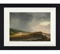 1art1 Johan Christian Dahl Póster Puente sobre El Tryggevælde Å, 1815 Cuadro Enmarcado con Fine Passepartout | Cuadros De Pared | En Un Marco De Imagen 40x30 cm
