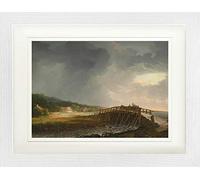 1art1 Johan Christian Dahl Póster Puente sobre El Tryggevælde Å, 1815 Cuadro Enmarcado con Fine Passepartout | Cuadros De Pared | En Un Marco De Imagen 40x30 cm