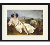 1art1 Johann Heinrich Wilhelm Tischbein Póster Goethe En La Campiña Romana, 1787 Cuadro Enmarcado con Fine Passepartout | Cuadros De Pared | En Un Marco De Imagen 80x60 cm
