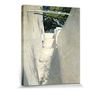 1art1 John Singer Sargent Póster Impresión En Lienzo Escalera En Capri, 1878 Cuadro En Bastidor De Camilla De Madera | Mural XXL | Imagen 50x40 cm