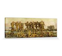 1art1 John Singer Sargent Póster Impresión En Lienzo Gaseados, 1918, Soldados En La Primera Guerra Mundial Cuadro En Bastidor De Camilla De Madera | Mural XXL | Imagen 90x30 cm