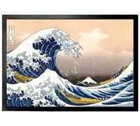 1art1 Katsushika Hokusai La Gran Ola De Kanagawa Felpudo Alfombra 70x50 cm