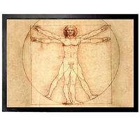 1art1 Leonardo Da Vinci El Hombre De Vitruvio, 1490 Aprox. Felpudo Alfombra 70x50 cm