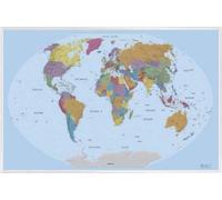 1art1 Mapas Cartel con Marco (Plástico) - Mapa del Mundo, Edición 2011, En Inglés (91 x 61cm)