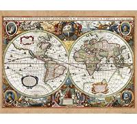 1art1 Mapas Históricos Póster Carta del Mundo, Nova Totius Terrarum, 1630 Póster Impresión Artística 80x60 cm