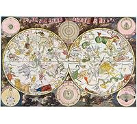 1art1 Mapas Históricos Póster XXL Celestial Map 17th Century, Frederik De Wit Cartel 120x80 cm