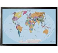 1art1 Mapas Mapa del Mundo, En Inglés Felpudo Alfombra 60x40 cm