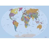 1art1 Mapas Póster Mapa del Mundo, Edición 2011, En Inglés Cartel 91x61 cm
