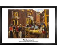 1art1 MAX Liebermann Cartel con Marco (Madera DM) - Callejón Judío En Ámsterdam, 1905 (91 x 61cm)