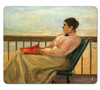 1art1 MAX Liebermann Martha Liebermann, La Mujer del Artista En La Playa, 1898 Alfombrilla para Ratón 23x19 cm