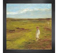 1art1 MAX Liebermann Póster Impresión Artística con Marco (Madera DM) - Niña En Las Dunas, 1907 (40 x 40cm)