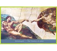 1art1 Michelangelo Buonarroti Cartel con Marco (Plástico) - La Creación De Adán, 1508-1512 (91 x 61cm)