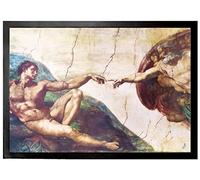 1art1 Michelangelo Buonarroti La Creación De Adán, 1508-1512 Felpudo Alfombra 70x50 cm