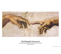 1art1 Michelangelo Buonarroti Póster The Creation of Adam, Detail, 1508-1512 Cartel 91x61 cm