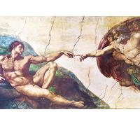 1art1 Michelangelo Buonarroti Póster XXL La Creación De Adán, 1508-1512 Cartel 120x80 cm