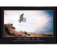 1art1 Motivación Cartel con Marco (Plástico) - Confidence En SOI, Crois En TOI-Même Et Tu Surmonteras Tous Les Obstacles (91 x 61cm)