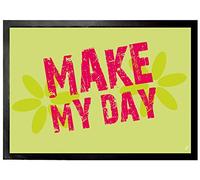 1art1 Motivación Make My Day Felpudo Alfombra 70x50 cm
