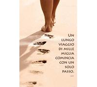 1art1 Motivación Póster Un Lungo Viaggio Di Mille Miglia Comincia con Un Solo Passo Póster Impresión Artística 180x120 cm