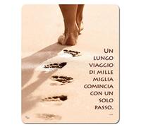 1art1 Motivación Un Lungo Viaggio Di Mille Miglia Comincia con Un Solo Passo Alfombrilla para Ratón 23x19 cm