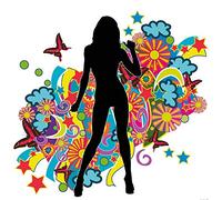 1art1 Mujeres Bonitas Póster Pop Art Chica II Póster Impresión Artística 100x100 cm