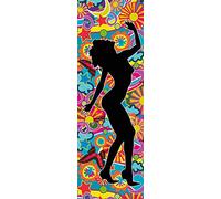 1art1 Mujeres Bonitas Póster Silueta I, Baile Flower Power Póster Impresión Artística 158x53 cm