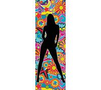 1art1 Mujeres Bonitas Póster Silueta III, Baile Flower Power Póster Impresión Artística 91x30 cm