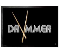 1art1 Música Band, Drummer Felpudo Alfombra 70x50 cm