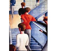 1art1 Oskar Schlemmer Póster Escalera De La Bauhaus, 1932 Póster Impresión Artística 80x60 cm