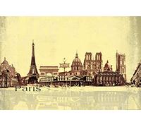1art1 París Póster XXL Collage Urbano, Estilo Vintage Cartel 120x80 cm