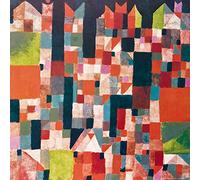 1art1 Paul Klee Póster Imagen De La Ciudad con Acentos Rojos Y Verdes, 1921 Póster Impresión Artística 40x40 cm