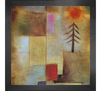 1art1 Paul Klee Póster Impresión Artística con Marco (Madera DM) - Pequeño Abeto, 1922 (40 x 40cm)