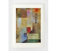 1art1 Paul Klee Póster Pequeño Abeto, 1922 Cuadro Enmarcado con Fine Passepartout | Cuadros De Pared | En Un Marco De Imagen 40x30 cm