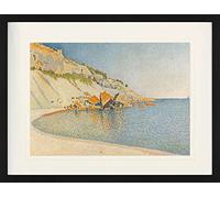 1art1 Paul Signac Póster Cap Lombard, Cassis, Opus 196, 1889 Cuadro Enmarcado con Fine Passepartout | Cuadros De Pared | En Un Marco De Imagen 80x60 cm