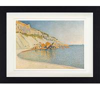1art1 Paul Signac Póster Cap Lombard, Cassis, Opus 196, 1889 Cuadro Enmarcado con Fine Passepartout | Cuadros De Pared | En Un Marco De Imagen 40x30 cm
