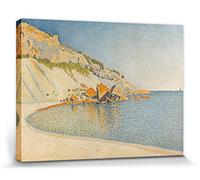 1art1 Paul Signac Póster Impresión En Lienzo Cap Lombard, Cassis, Opus 196, 1889 Cuadro En Bastidor De Camilla De Madera | Mural XXL | Imagen 40x30 cm