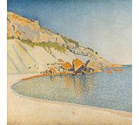 1art1 Paul Signac Póster Impresión En Lienzo Cap Lombard, Cassis, Opus 196, 1889 Cuadro En Bastidor De Camilla De Madera | Mural XXL | Imagen 40x40 cm