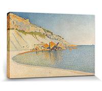 1art1 Paul Signac Póster Impresión En Lienzo Cap Lombard, Cassis, Opus 196, 1889 Cuadro En Bastidor De Camilla De Madera | Mural XXL | Imagen 30x20 cm