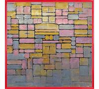 1art1 Piet Mondrian Póster Impresión Artística con Marco (Plástico) - Tableau No. 2 Composición No. V (40 x 40cm)