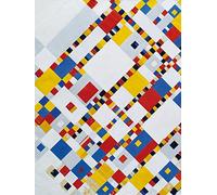 1art1 Piet Mondrian Póster Impresión En Lienzo Victory Boogie Woogie, 1944 Cuadro En Bastidor De Camilla De Madera | Mural XXL | Imagen 80x60 cm