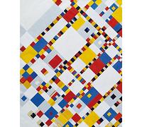 1art1 Piet Mondrian Póster Impresión En Lienzo Victory Boogie Woogie, 1944 Cuadro En Bastidor De Camilla De Madera | Mural XXL | Imagen 50x40 cm