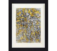 1art1 Piet Mondrian Póster Tableau No 2, Composición No VII, 1913 Cuadro Enmarcado con Fine Passepartout | Cuadros De Pared | En Un Marco De Imagen 40x30 cm