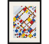 1art1 Piet Mondrian Póster Victory Boogie Woogie, 1944 Cuadro Enmarcado con Fine Passepartout | Cuadros De Pared | En Un Marco De Imagen 80x60 cm