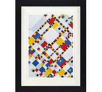 1art1 Piet Mondrian Póster Victory Boogie Woogie, 1944 Cuadro Enmarcado con Fine Passepartout | Cuadros De Pared | En Un Marco De Imagen 40x30 cm