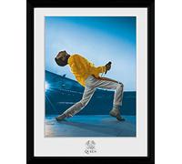 1art1 Queen Póster Freddie Mercury Live At Wembley Stadium Cuadro Enmarcado para Fans y Coleccionistas | Cuadros De Pared | En Un Marco De Imagen 40x30 cm